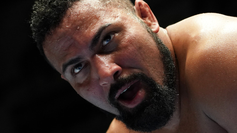 Rocky Romero with mouth open