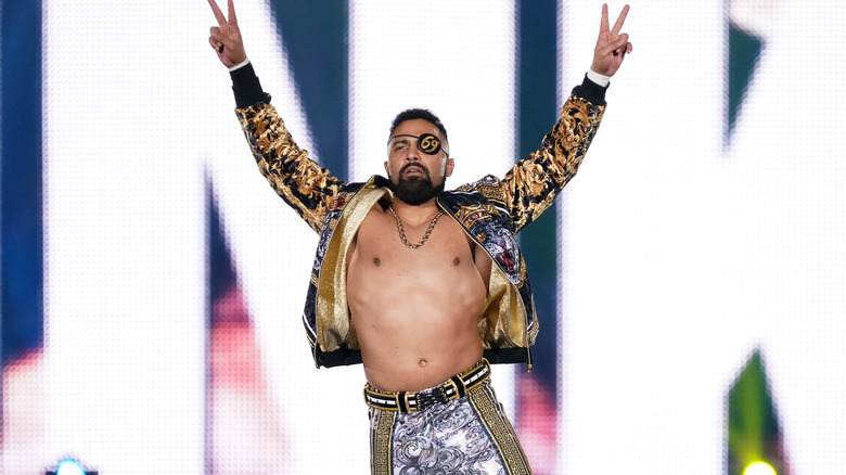 Rocky Romero makes his entrance 