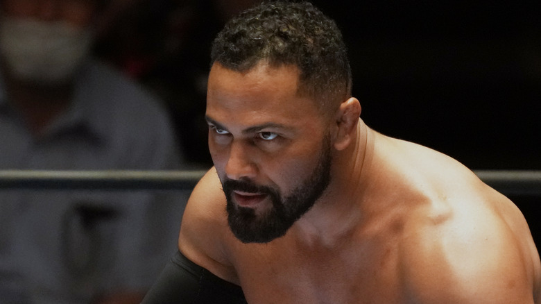Rocky Romero performing in NJPW
