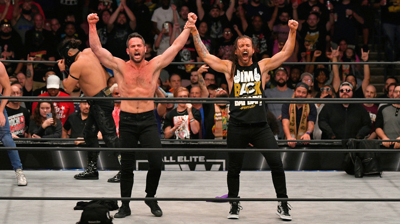 Roderick Strong with Adam Cole on his AEW debut