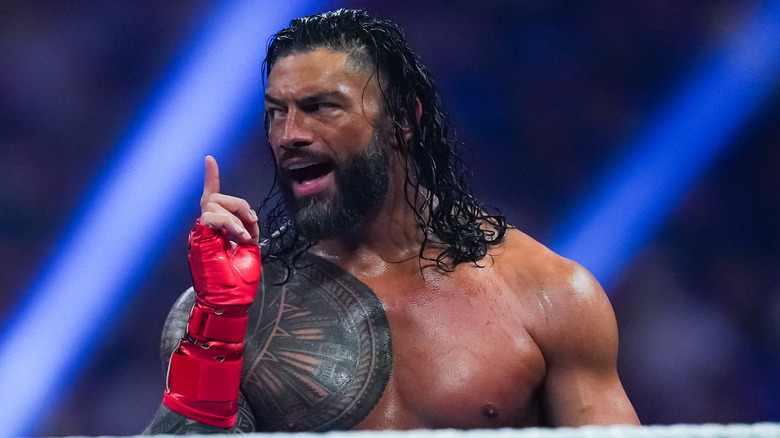 Roman Reigns pointing