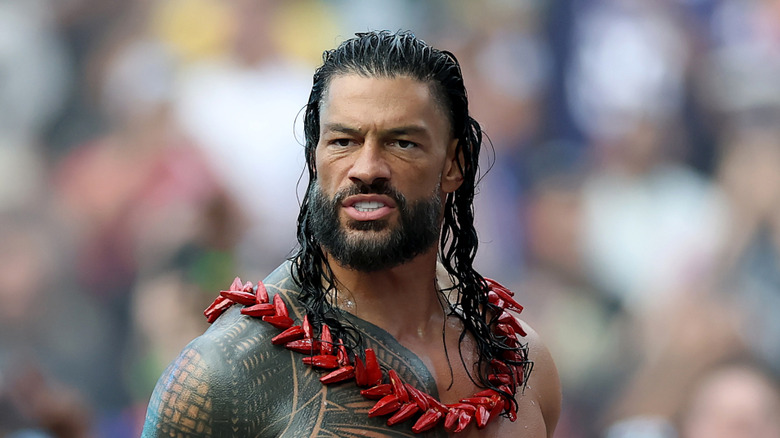 Roman Reigns making his entrance at SummerSlam