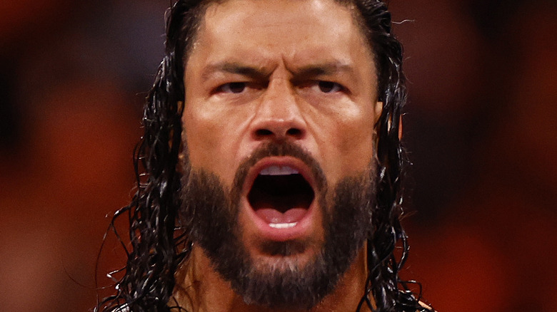 Roman Reigns shouting