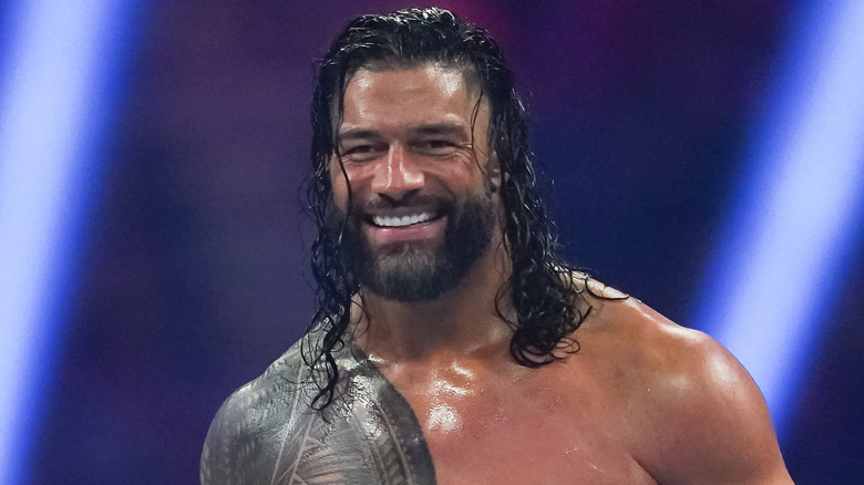 Roman Reigns grinning