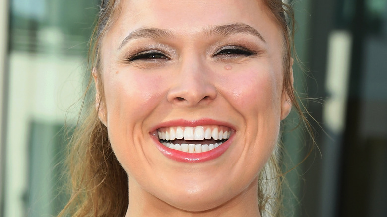 Ronda Rousey smiles for the camera