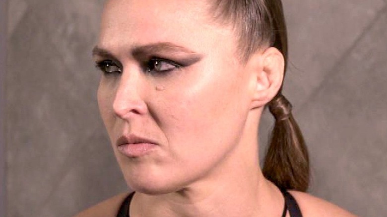 Ronda Rousey looking away