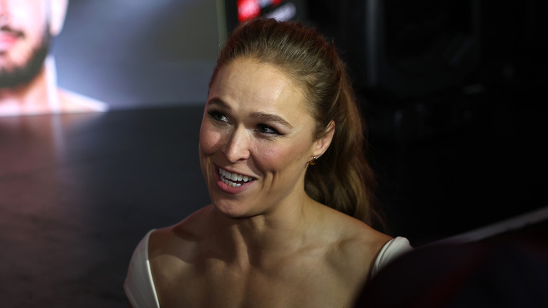 Ronda Rousey being interviewed
