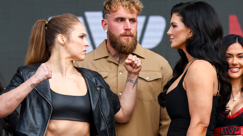Ronda Rousey, Jake Paul, and Gina Carano