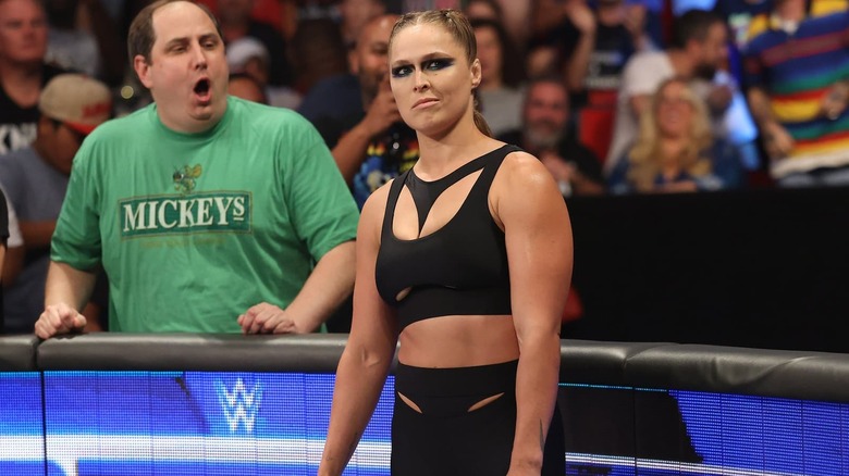 Ronda Rousey smirking