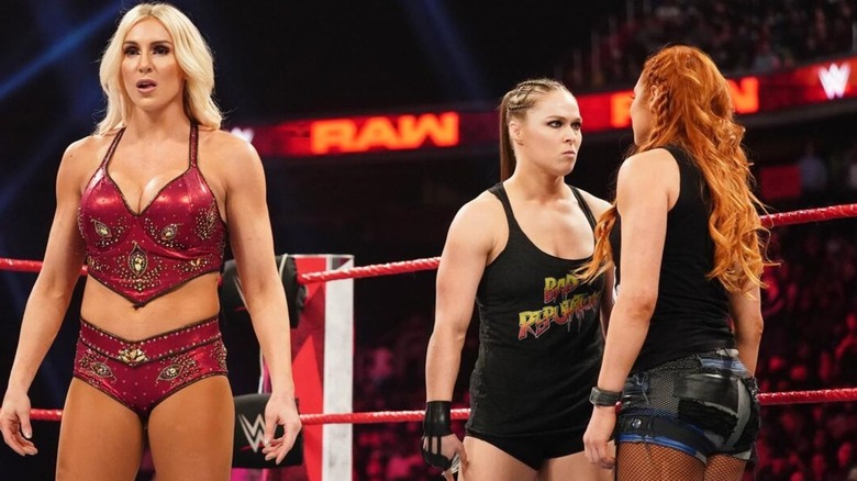 Charlotte Flair, Ronda Rousey and Becky Lynch