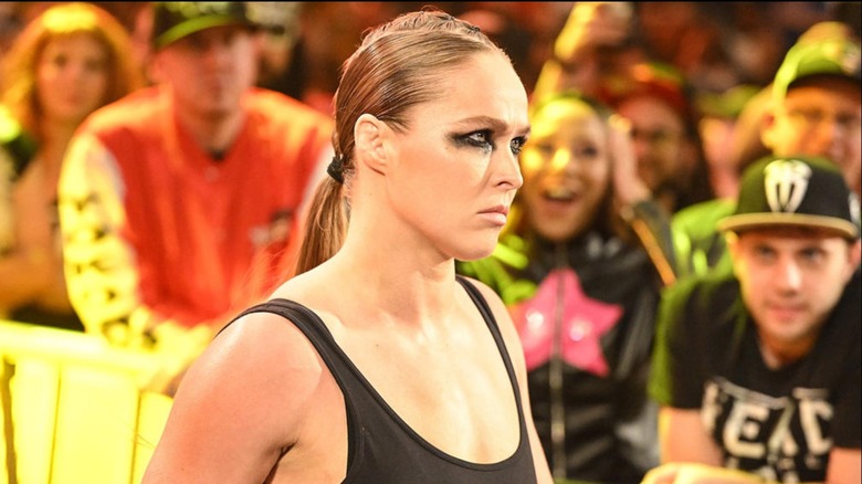 Ronda Rousey making her entrance