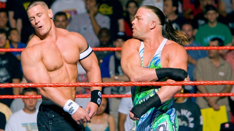 John Cena and Rob Dan Dam in the ring