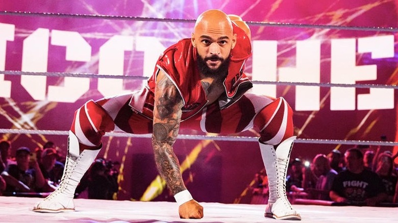 Ricochet posing in the ring 
