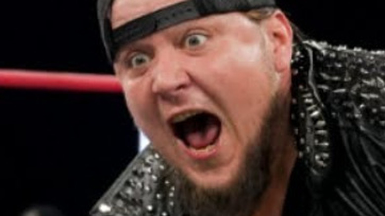 Sami Callihan with his mouth open