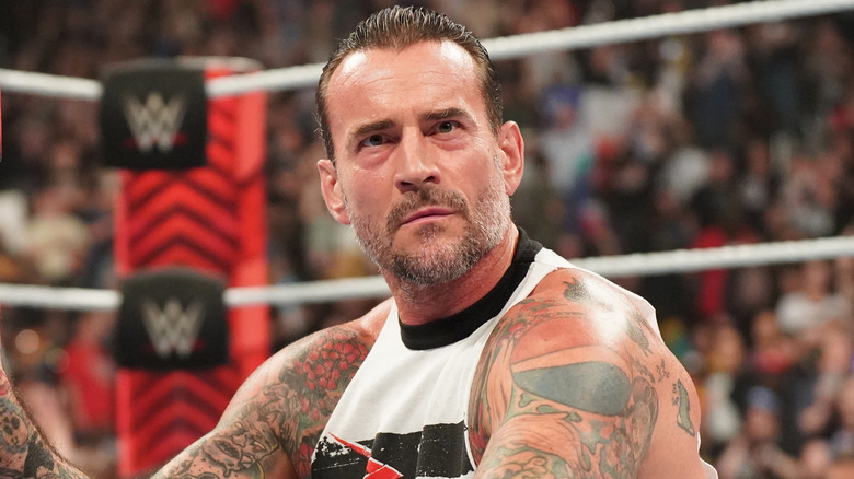 CM Punk staring into the camera