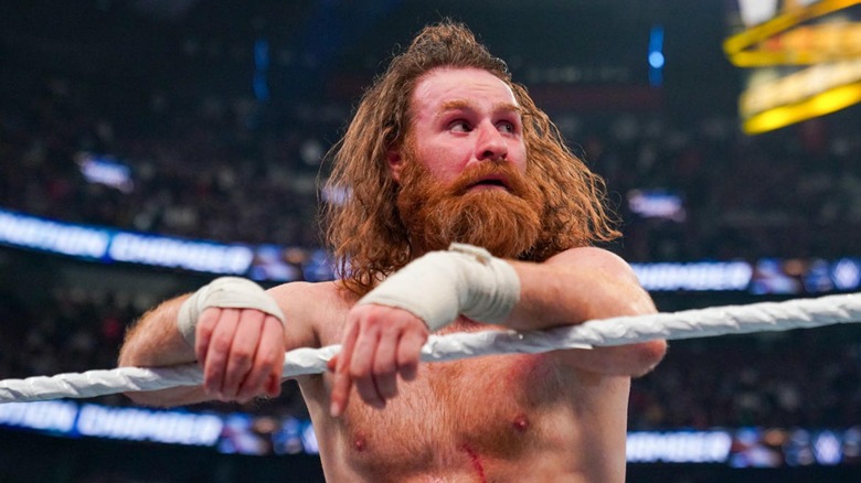 A Despondent Sami Zayn Looks On At Elimination Chamber