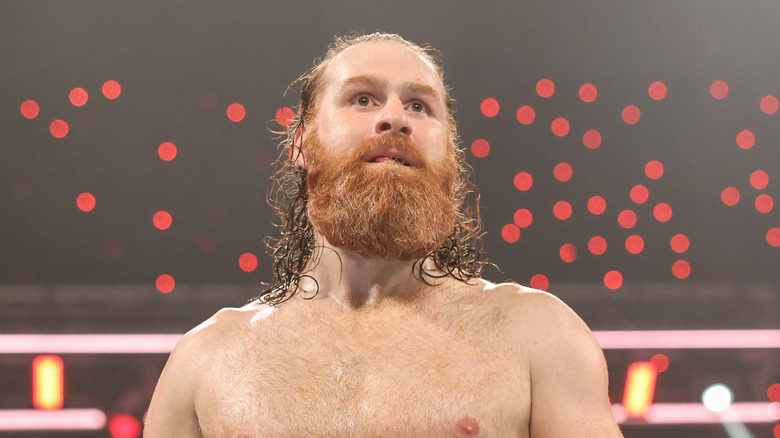 Sami Zayn looking pensive