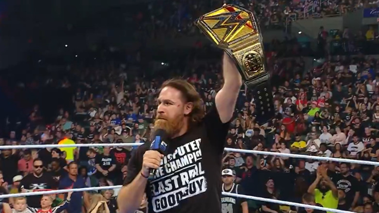 Sami Zayn with the WWE Championship
