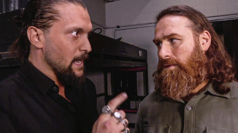 Karrion Kross and Sami Zayn backstage