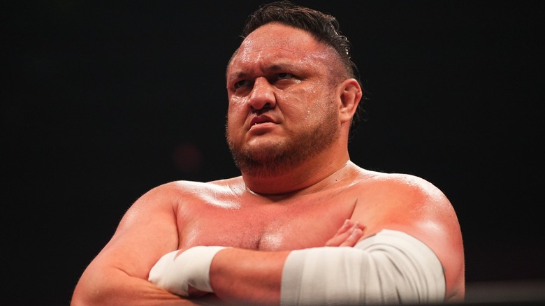 Samoa Joe with his arms folded