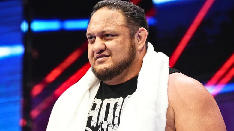 Samoa Joe smirking