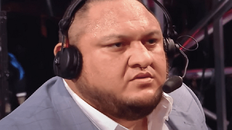 Samoa Joe commentating