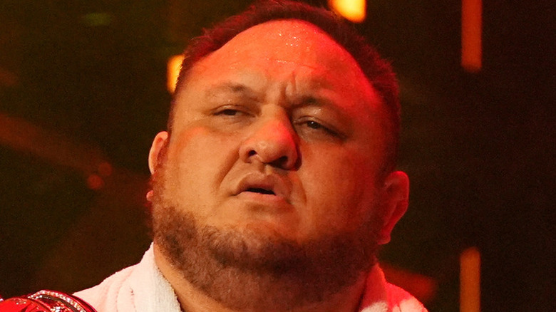 Samoa Joe staring intensely 