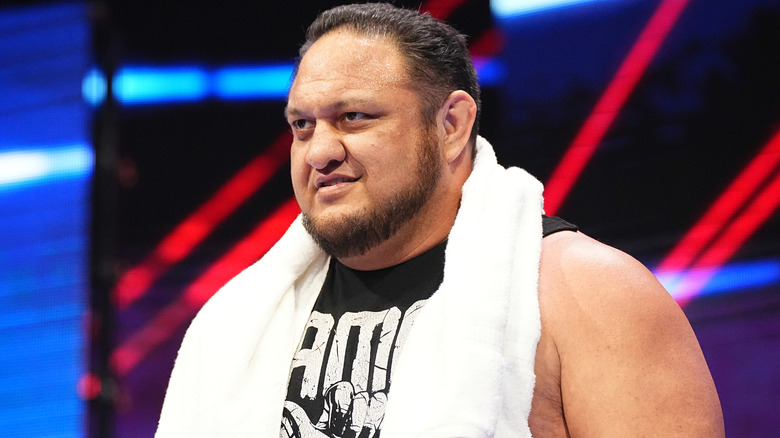 Samoa Joe smirking