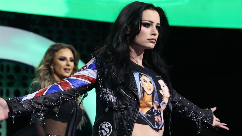 Saraya makes her appearance alongside Harley Cameron.