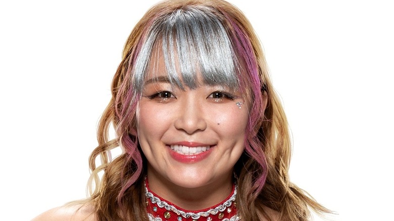 Sarray during a promotional shoot for WWE.