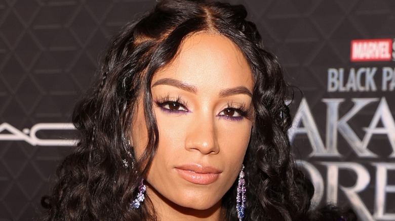 Sasha Banks At The Black Panther Premiere