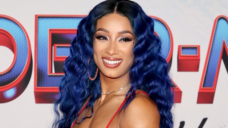 Sasha Banks is all dolled up to walk the red carpet