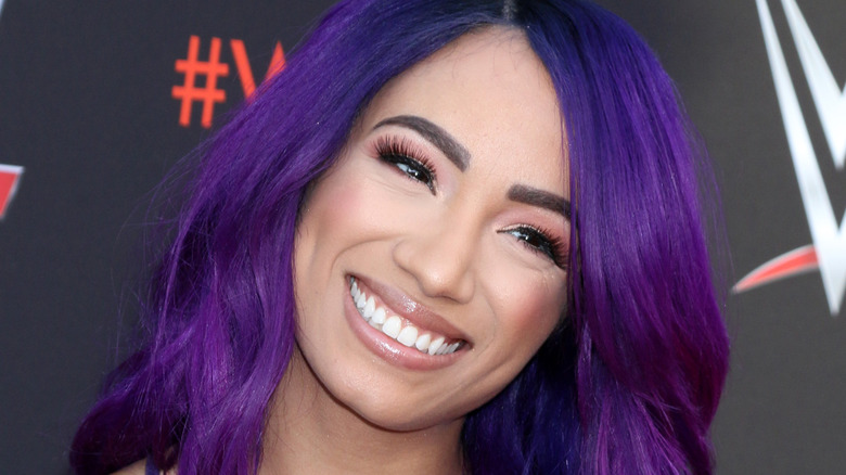 Sasha Banks smiling