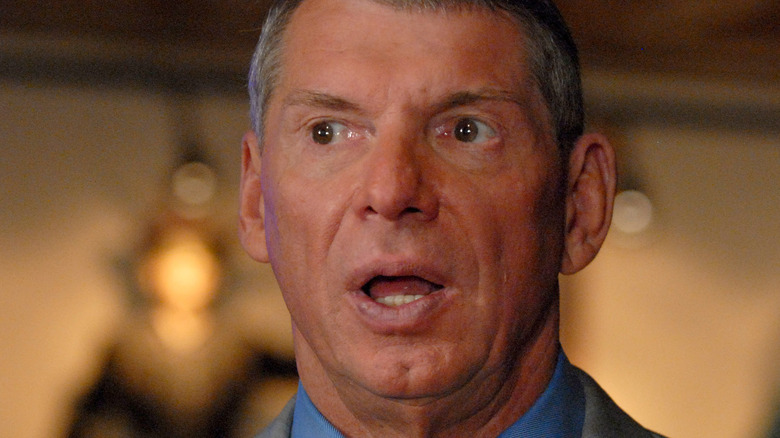 Vince McMahon with his mouth open