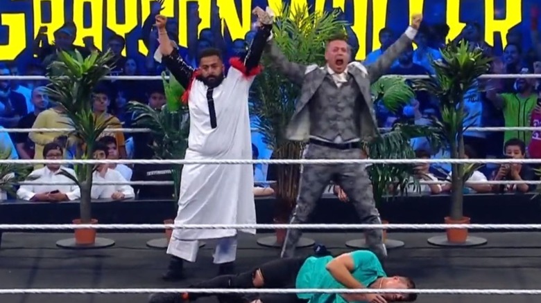 Ibrahim Al Hajjaj and The Miz celebrating