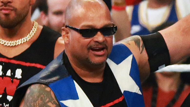 Savio Vega celebrates at Backlash