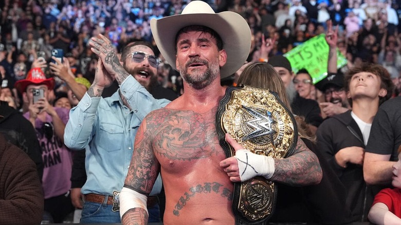CM Punk ringside in WWE