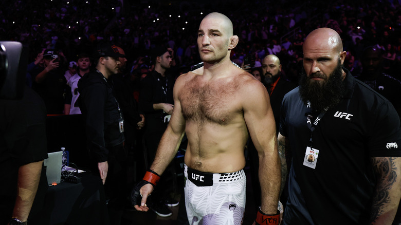 Sean Strickland makes his entrance