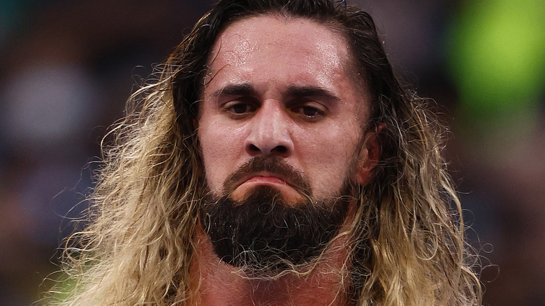 Seth Rollins frowning