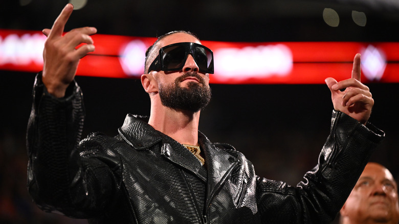 Seth Rollins enters the ring during Monday Night RAW at Nationwide Arena on June 23, 2025 in Columbus, Ohio.