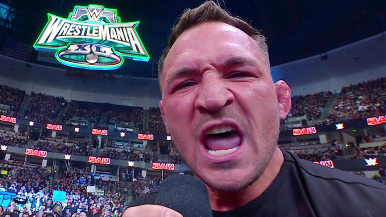 Michael Chandler cuts a promo on "WWE Raw"