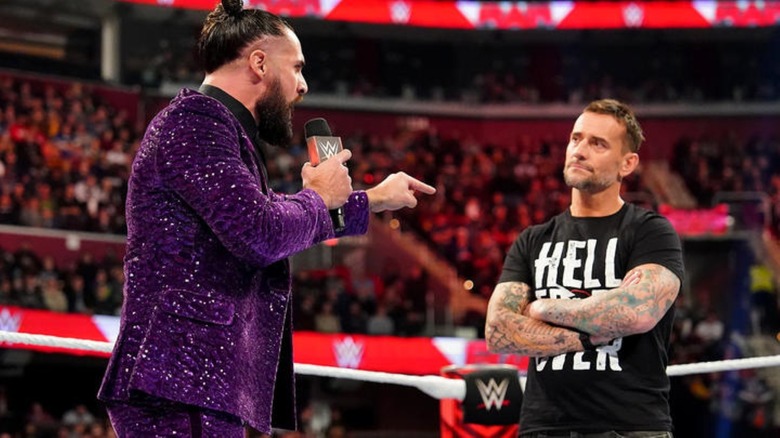 Seth Rollins and CM Punk on WWE Raw