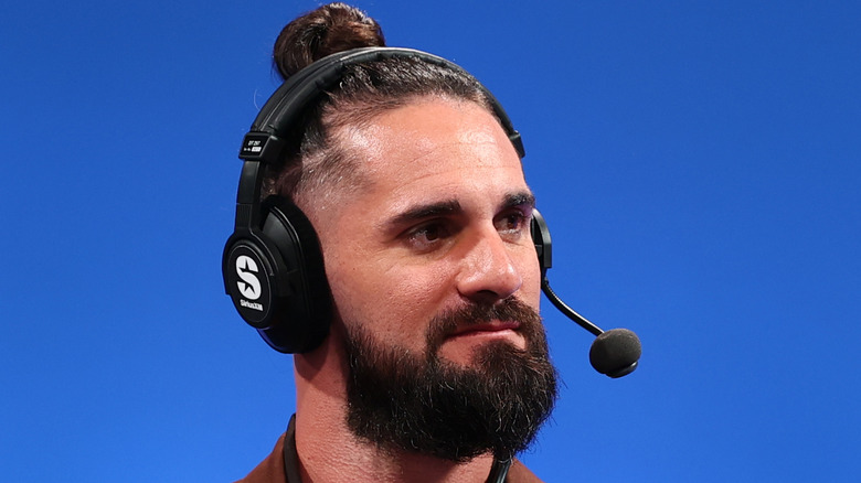 Seth Rollins visits SiriusXM on Radio Row at Super Bowl LX