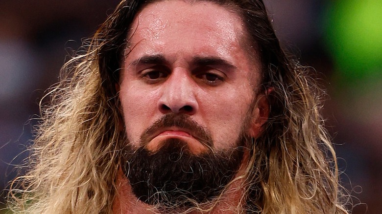 Seth Rollins looking sad