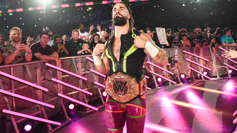Seth Rollins entering the ring
