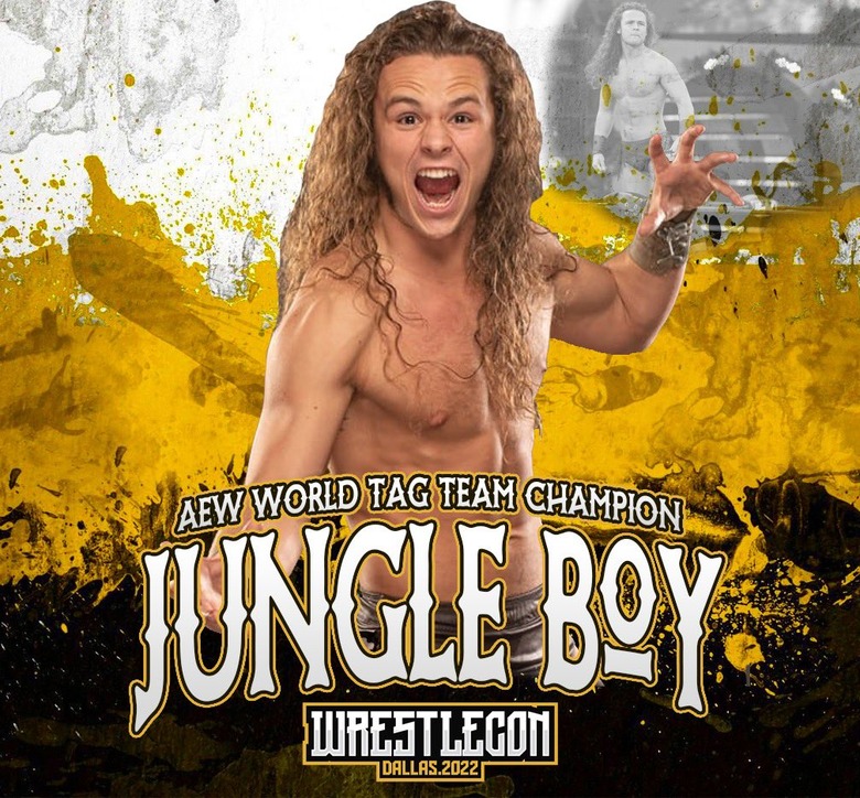 WrestleCon Yellow/Black/White Poster of Jungle Boy