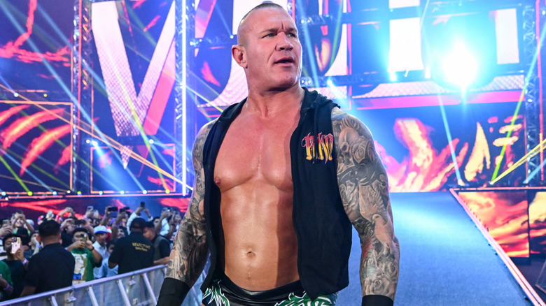 Randy Orton wearing a hoodie vest
