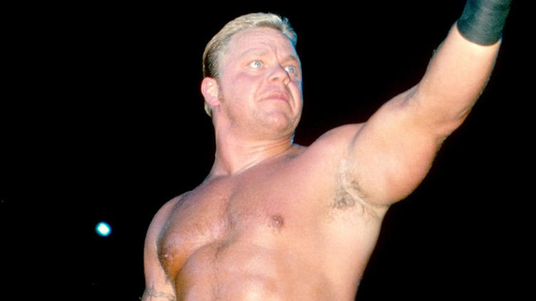 Shane Douglas raising his left arm