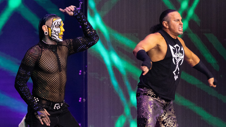 The Hardy Boyz making their entrance