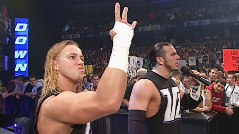 Matt Hardy and his Mattitude Follower Shannon Moore